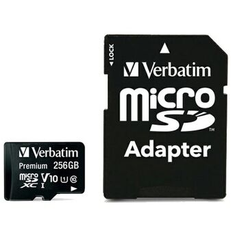 Verbatim MicroSDXC-kort 256GB V10 + adapter svart 44087