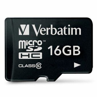 Verbatim MicroSDHC-kort 16GB V10 svart/black 44010