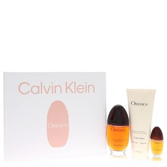 Obsession by Calvin Klein - Gift Set -- 3.4 oz Eau De Parfum Spray + 6.7 oz Body Lotion + .5 oz Mini EDP Spray - för kvinnor