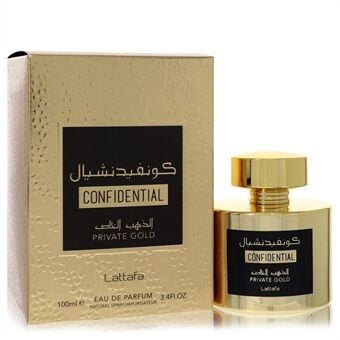 Lattafa Confidential Private Gold by Lattafa - Eau De Parfum Spray (Unisex) 100 ml - för män