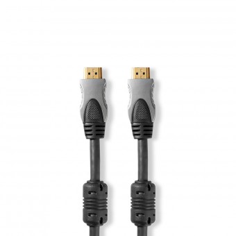 High Speed ​​​​HDMI ™-kabel med Ethernet | HDMI™-kontakt | HDMI™-kontakt | 4K@60Hz | 18 Gbps | 0,80 m | Runda | PVC | Svart | Plastlåda