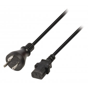 Dansk Elkabel Danmark Hane - IEC-320-C13 2,00 m Svart