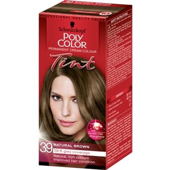 Schwarzkopf Poly Color - Permanent Krämfärg - Naturbrun 39