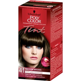 Schwarzkopf Poly Color - Permanent Cream Color - Medium Brown 41