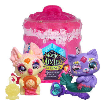 Magic Mixies Mixlings Bruis och Upptäck Kittel Crystal Woods Serie 3, 2-Pack