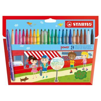 STABILO power - Filtpenna - Set Med 24 Stycken