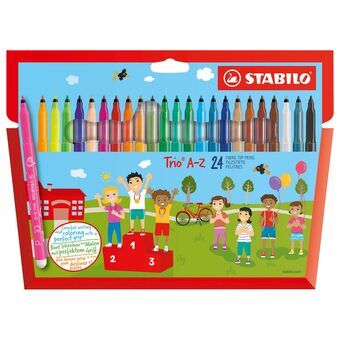 STABILO Trio A-z Filtpenna, 24 st.