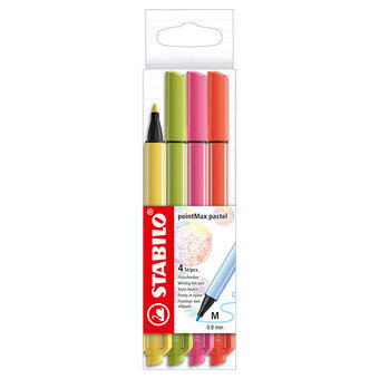 Stabilo pointmax fineliners pastell, 4 st.