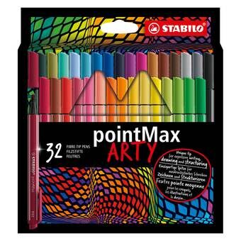 Stabilo pointmax fineliners arty pennfodral, 32 st.