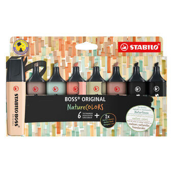 STABILO BOSS NatureColors pennfodral Textmarkering, 8 st.