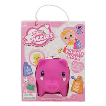 Pockey Money Piggies Speelfiguur med Sparbössa - Kawaii Pack