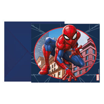 Inbjudningar och kuvert FSC Spider-Man Crime Fighter, 6 st