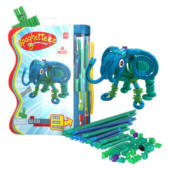 Spaghetteez Ele-Flex Elefant Flexibla Byggstavar, 48dlg.