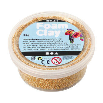 Foam Clay - Metalliskt guld, 35 g.