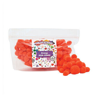 Colorations - Pom Poms Orange, 100 st.