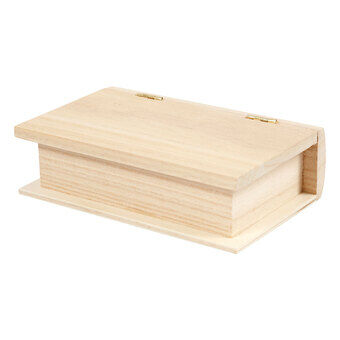 Houten Boek Doos, 14x9x4 cm