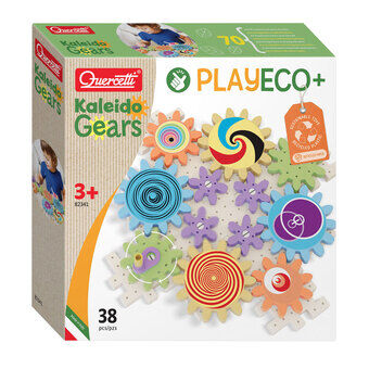 Quercetti Kaleido Gears Play Eco Gear Set, 38 delar.