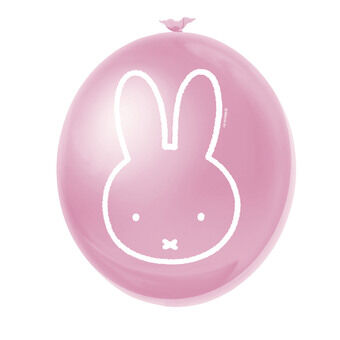 Miffy rosa ballonger, 6 st.