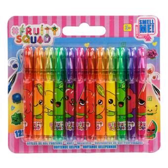 Fruity squad mini gelpennor med doft, 12 st.