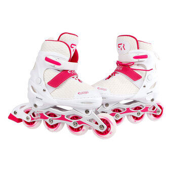 Street rider Pro inline rullskridskor vita, storlek 33-37