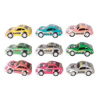 Turbo racers mini rally pull back bilar, 9 st.