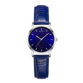 WLISTH S534 Fashion Analog Quartz Watch Läderrem Luminous Armbandsur