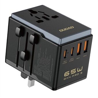 DUDAO A65Pro Universal 65W Snabbladdning Resadapter Global Plug Omvandlare Laddare