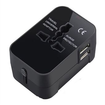 Universal Reseadapter AU / UK / US / EU-stickkontaktomvandlare med 2.1A dubbla USB-portar