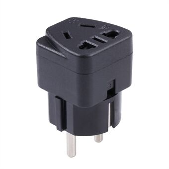 10A / 16A 250V Travel Universal Adapter Plug 5-håls till EU Stickkontakt Converter