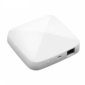 Tuya Zigbee Wired Smart Gateway Smart Home Wired Gateway stöder fjärrkontroll via mobiltelefon för högtalare, lampa och rökdetektor.