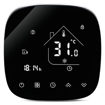 HT-001GBLW Elektrisk Golvvärme WiFi Smart Termostat Digital Display Temperaturkontrollpanel