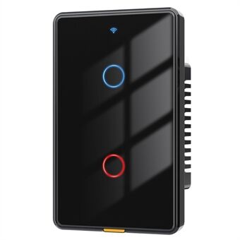 MG-KG101 WiFi+433 Dual Mode 2 Gångar 10A Touch Smart Switch Tuya APP Röststyrning Väggljusbrytare, US Plugg / Svart