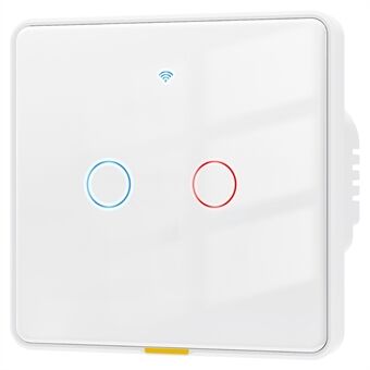 MG-KG110 2 Gång WiFi+433 Dual Mode Touch Smart Switch Tuya APP Röststyrning Väggströmbrytare, EU Plug  /  Vit