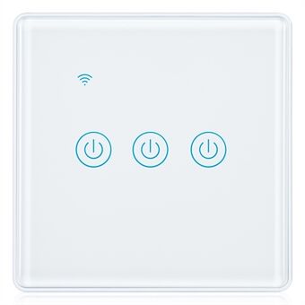 DS-101JL-3 3-Gångs WiFi + Bluetooth Dubbelläge APP Röststyrning Smart Touch Väggströmbrytare