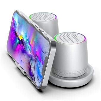 LANPICE inPods littleFun-6 Dubbel Bluetooth-högtalare med magnetisk laddningsbas och atmosfärsljus Mobiltelefonfästefunktion