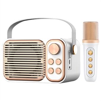 YS104 Multifunktion Bluetooth Bärbar Mini-högtalare Karaokemaskin Trådlös mikrofon Stöder Bluetooth / USB / TF-kort för hemmafest