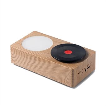 T19 Uppladdningsbar Bluetooth-högtalare Nattlampa Retro Roterande Vinylskiva Trådlös stereohögtalare