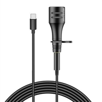 MD-4 Mini Typ-C Mygga Lavalier Clip-on Inspelningsmikrofon Mic för Huawei Xiaomi Samsung