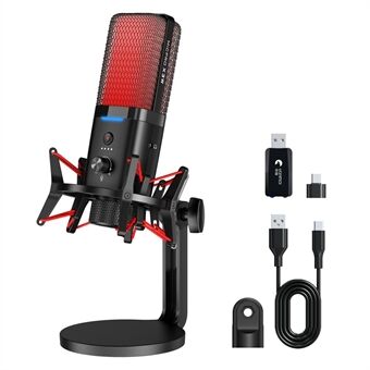 YANMAI X3W Brusreducerande Mic Trådlös / Trådbunden Dubbelläge RGB Gaming Skrivbordsmikrofon