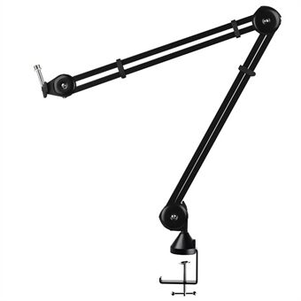 HSP38 104cm Adjustable Microphone Clip Holder Desktop 3 / 8 Inch Screw Connector Mic Bracket Mount Clamp