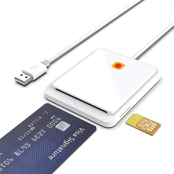 CR317 USB 2.0 Smart Card-läsare Support SIM CAC ID Bankkort för Mac Windows