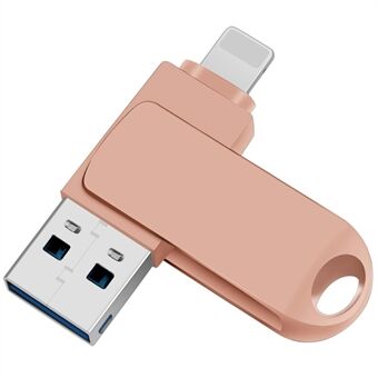 2-i-1 Kortläsare 128GB OTG USB Flash Drive med 8Pin + USB 3.0 Port U Disk för iPhone Dator PC