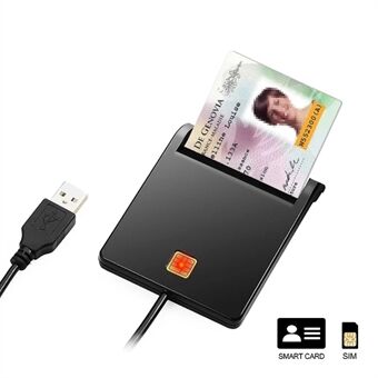 ROCKETEK SCR1 USB 2.0 Smart CAC-kortläsare ID-SIM-bankkortsadapter.