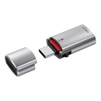 JS-72 Hög hastighet USB 3.0-omvandlare Typ-C OTG-adapter med TF-kort, USB-drive 2-i-1-kortläsare