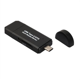 USB-C Type C + USB 3.0 + Micro USB OTG TF/SD Kortläsare för Telefon MacBook