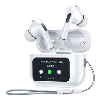 WEKOME WS-05 TWS Bluetooth-hörlurar ANC+ENC brusreducerande headset med laddningsfodral och färgskärm