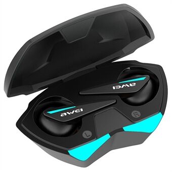 AWEI T23 Bluetooth Trådlösa Gaming Headset TWS Vattentäta In-Ear Hörlurar med Cool Ljuseffekt