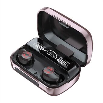 M23 Devil Pattern TWS Bluetooth Noise Cancelling Touch-hörlurar Trådlöst stereoheadset med spegelyta Power Display Laddningsfodral