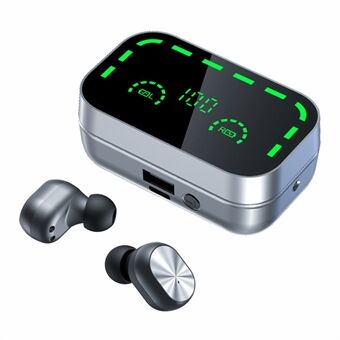 YD05 3 lägen Bluetooth 5.3 In-ear hörlurar Power Bank Ficklampa Brusreducering Sportheadset med laddningsfodral för digital skärm