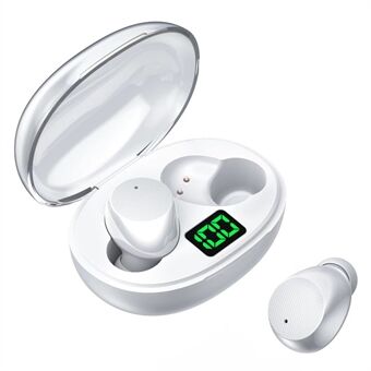 K20 TWS Bluetooth in-ear hörlurar Stereo Music Calling Touch Trådlöst headset med digital display laddningsfodral